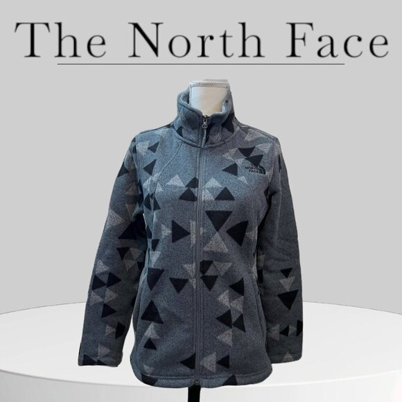 The‎ North Face Gray Crescent Plush Fleece Full  Jacket Size Medium - Picture 1 of 8